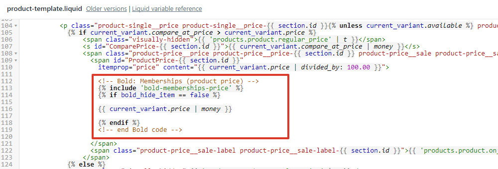 Paste this code