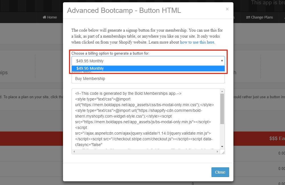 Choose a billing option