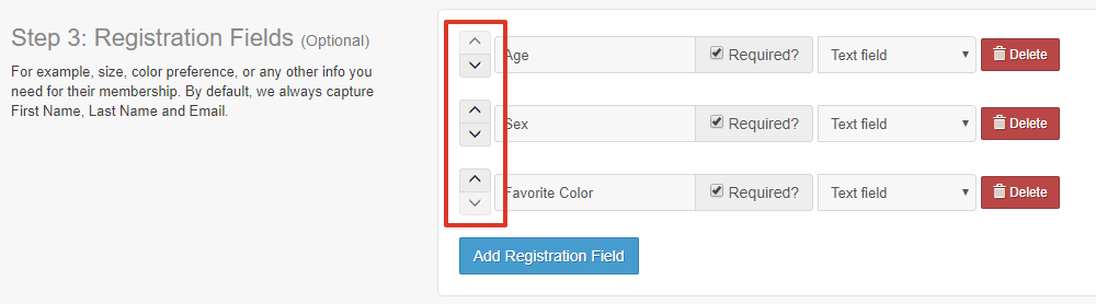 Select the up and down arrows