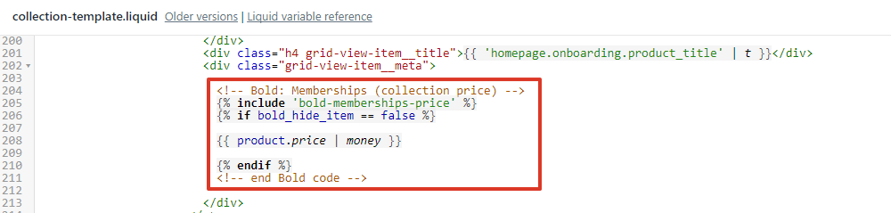 Paste this code