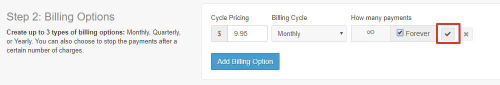 If you want payments to continue forever, select the Forever checkbox to the right of the number of payments text box