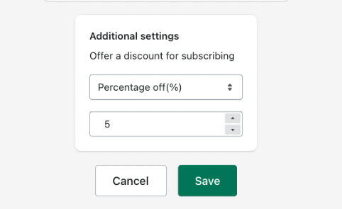 Discount options