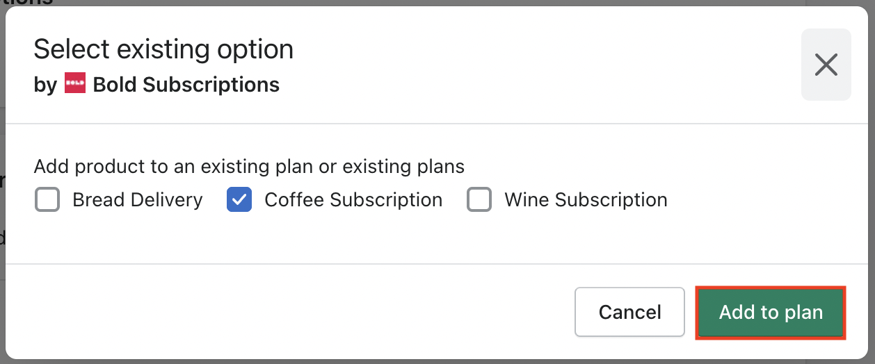 Add to plan