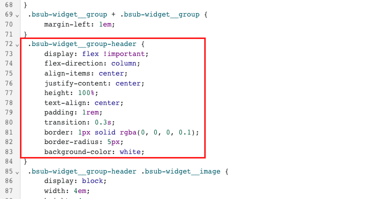 bsub.css group header