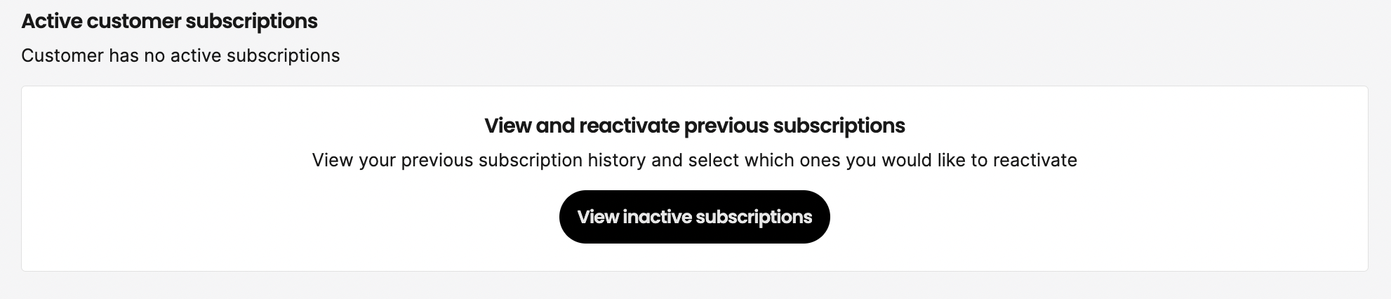 View inactive subscriptions