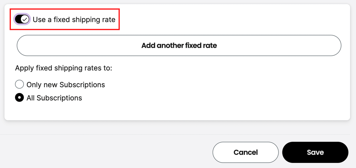 Use a fixed shipping rate