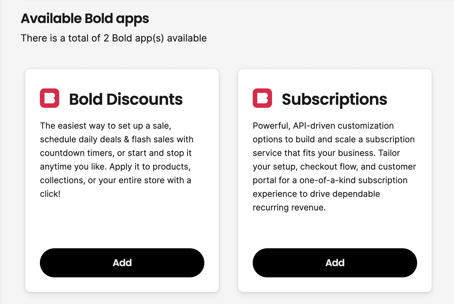 Launchpad available apps for Shopify