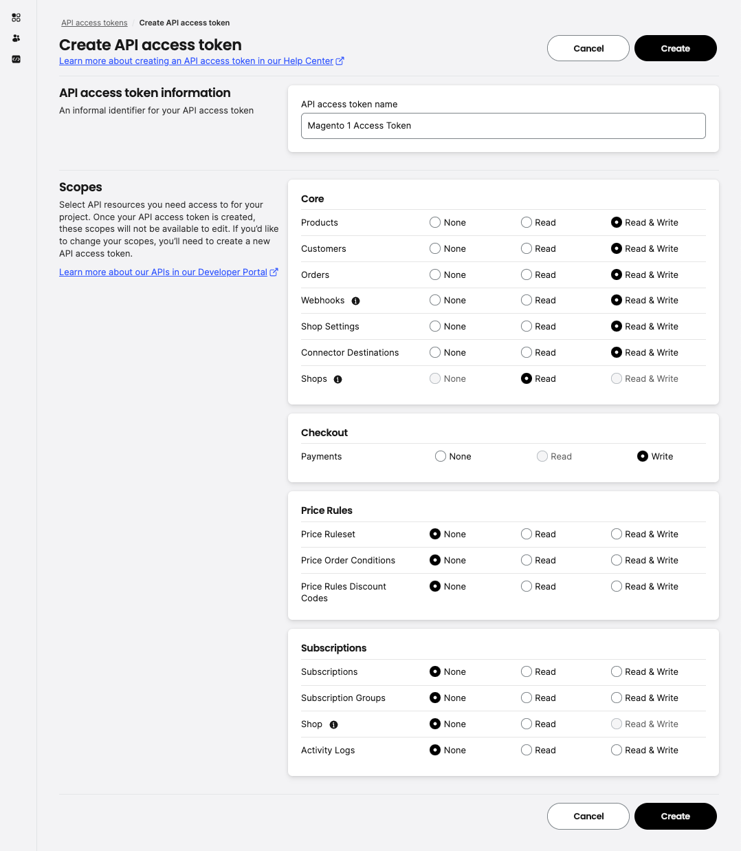 Adobe Commerce Scopes