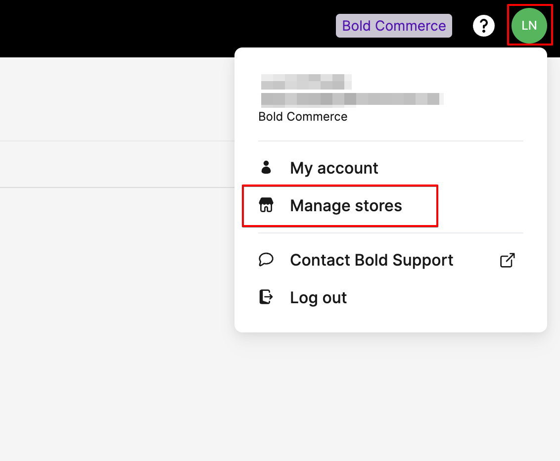 Manage stores