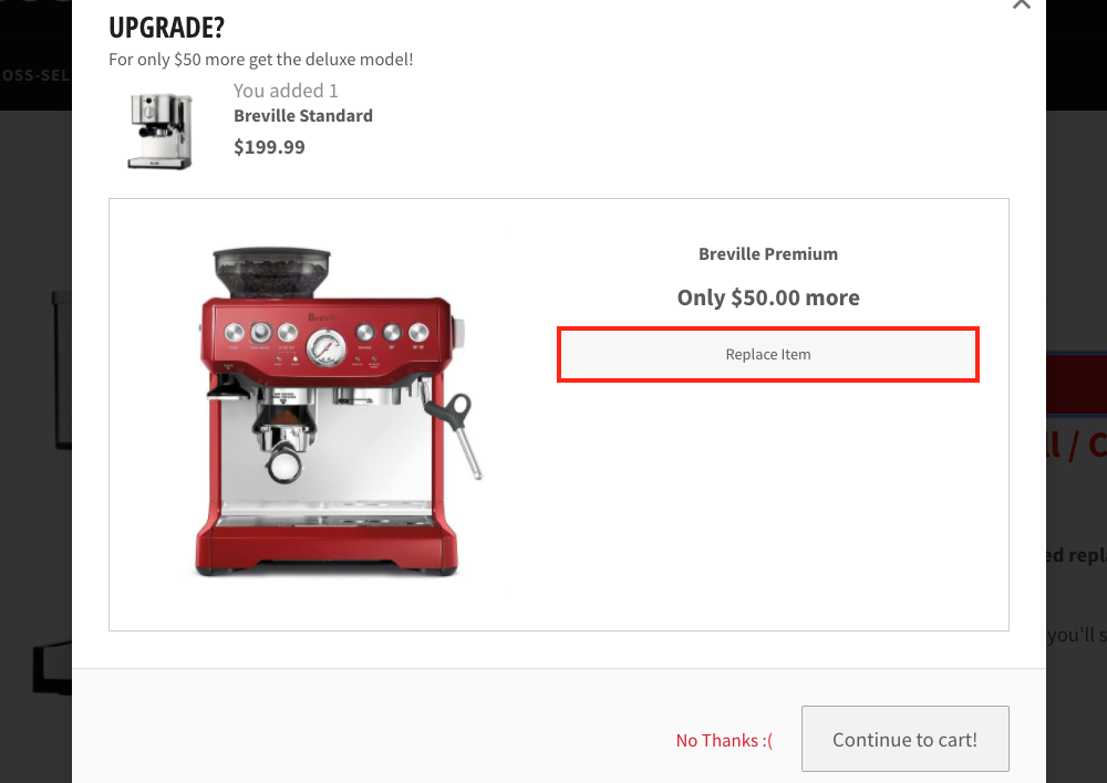 Upsell offer