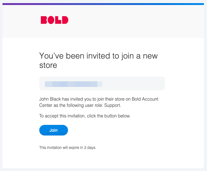 Support user email invite