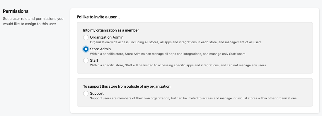 Select User Role