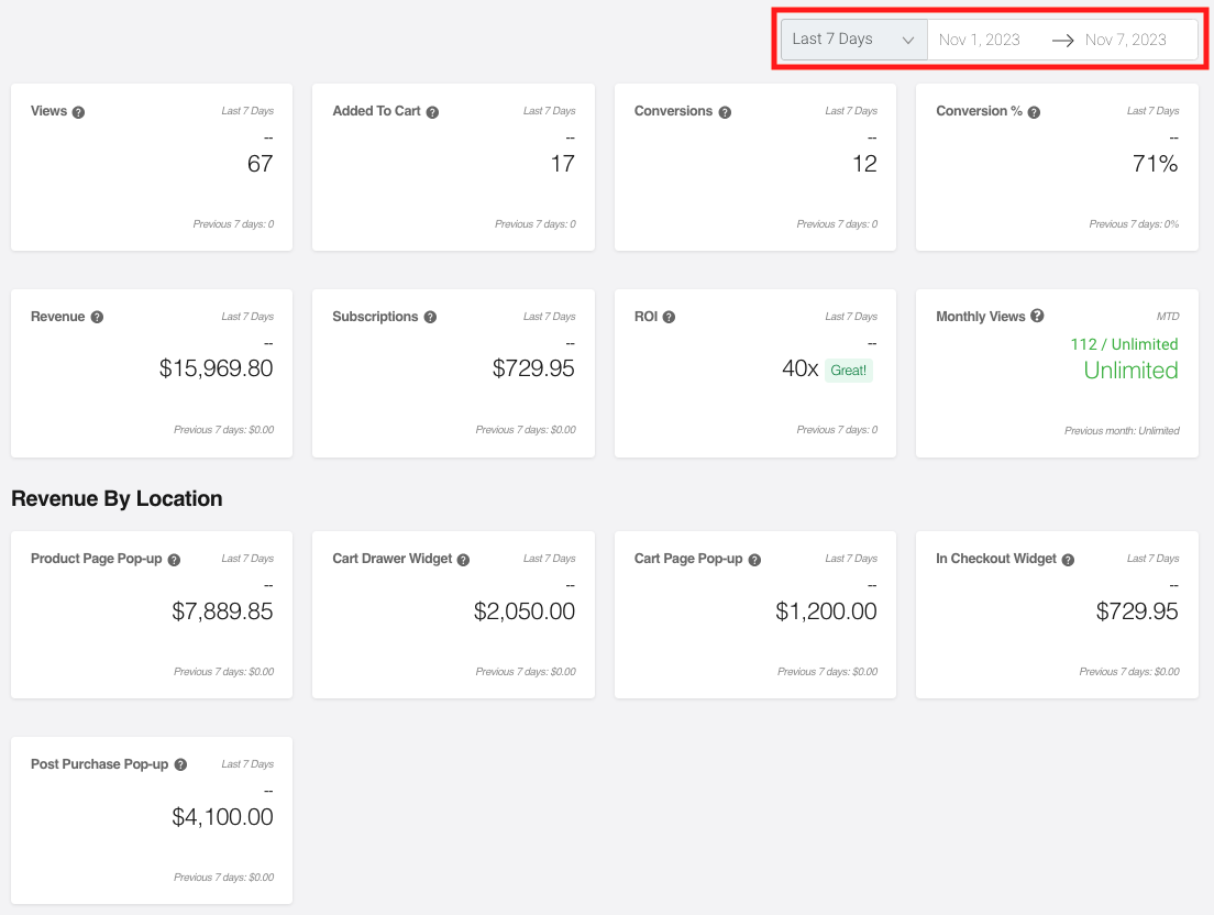 Custom Start and End Date Picker
