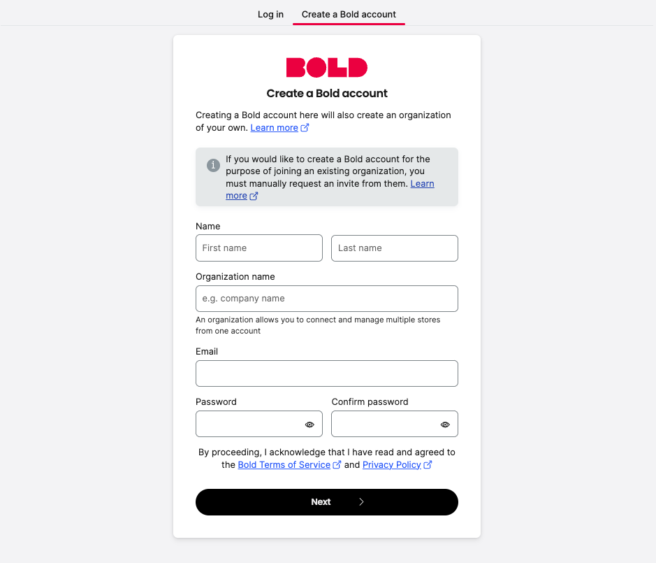 Required fields