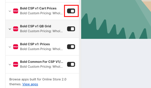 Bold CSP v1 Cart Prices