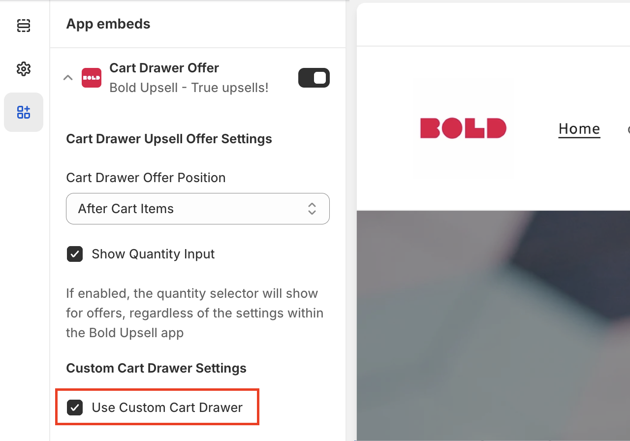 Use Custom Cart Drawer