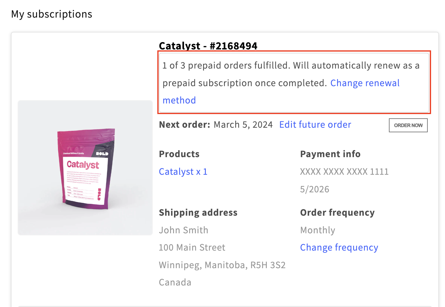 View in customer portal