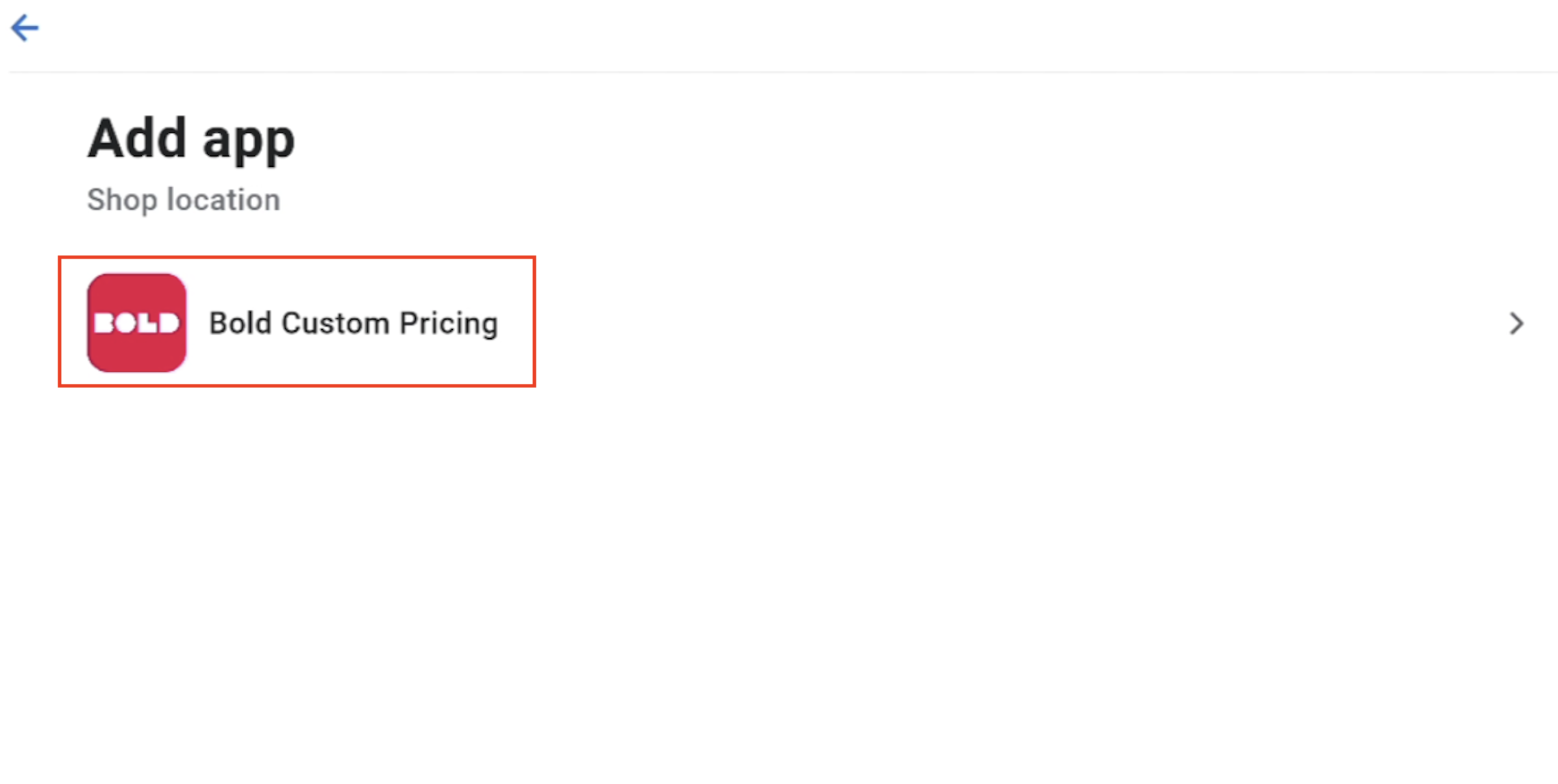 Bold Custom Pricing app