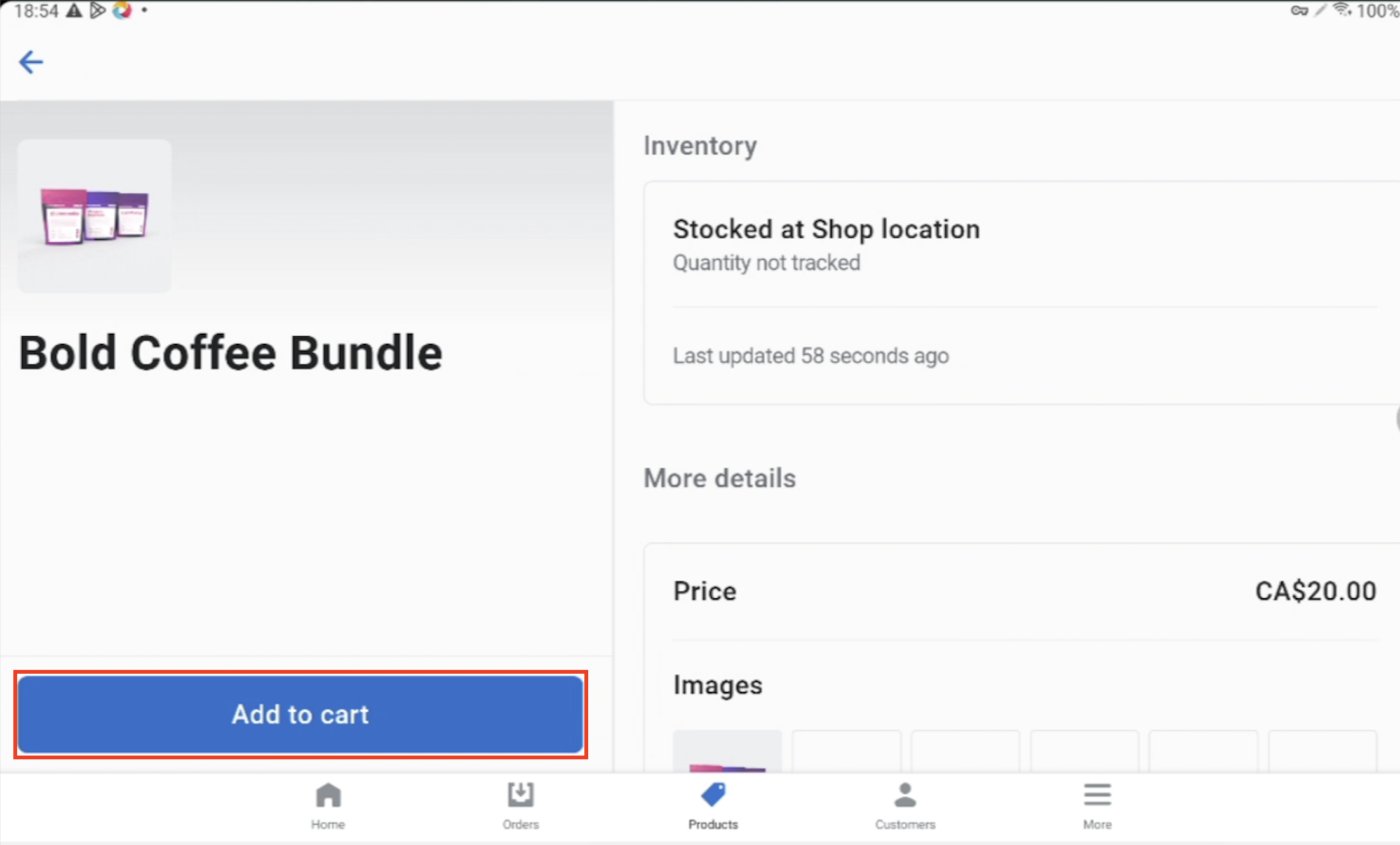 Click Add to cart