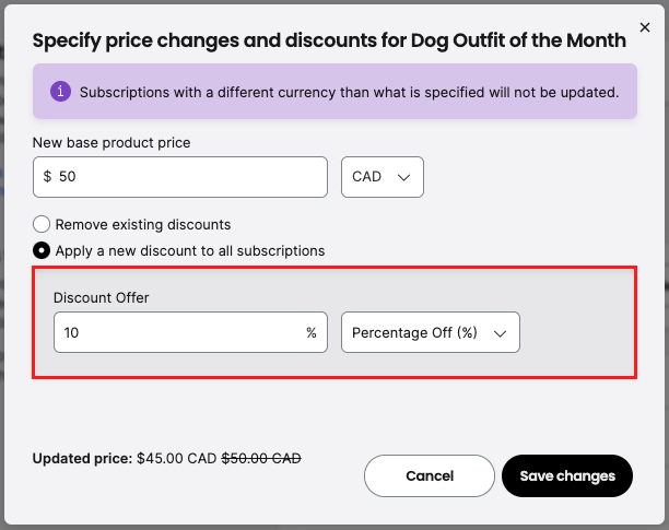 Discount area