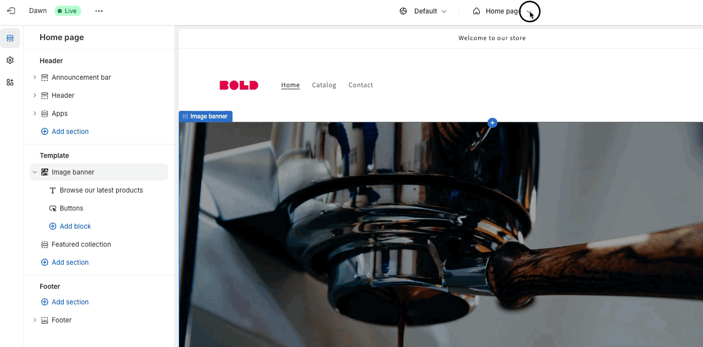 Select a product template