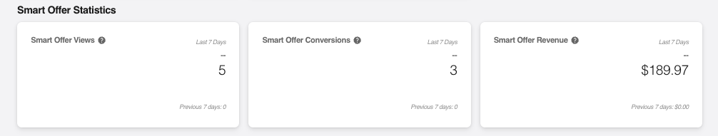 Smart Offer metrics