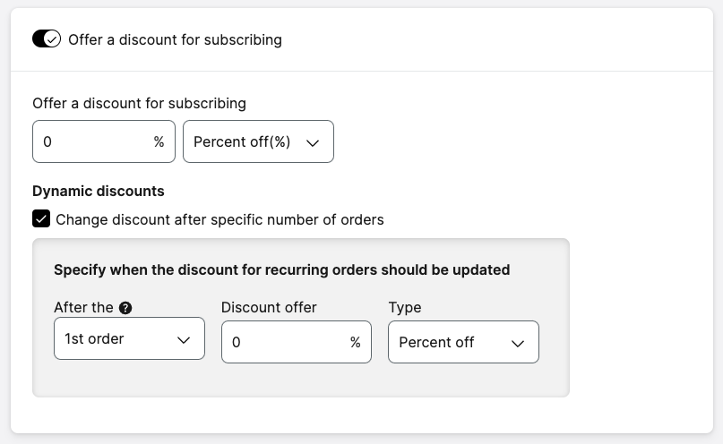 Dynamic discount