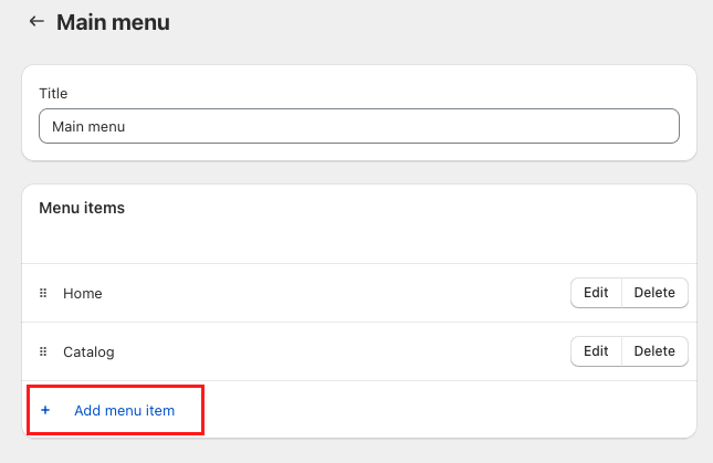 Add menu item
