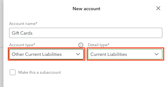 New liability account