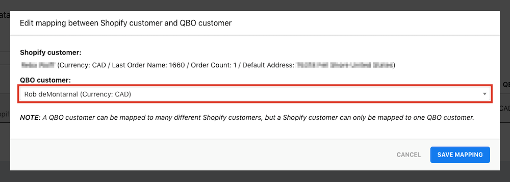 Select Customer or Variant