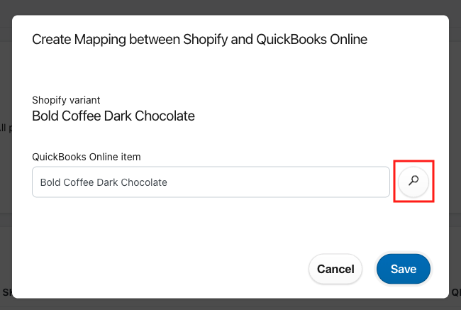Product mapping search settings