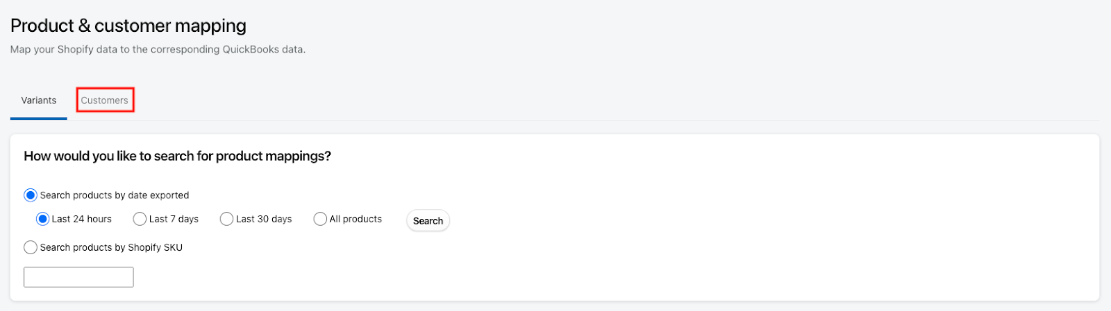 Click Manage mappings