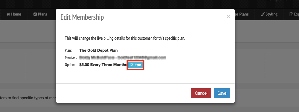 In the pop-up menu, select Edit, which is next to their payment option