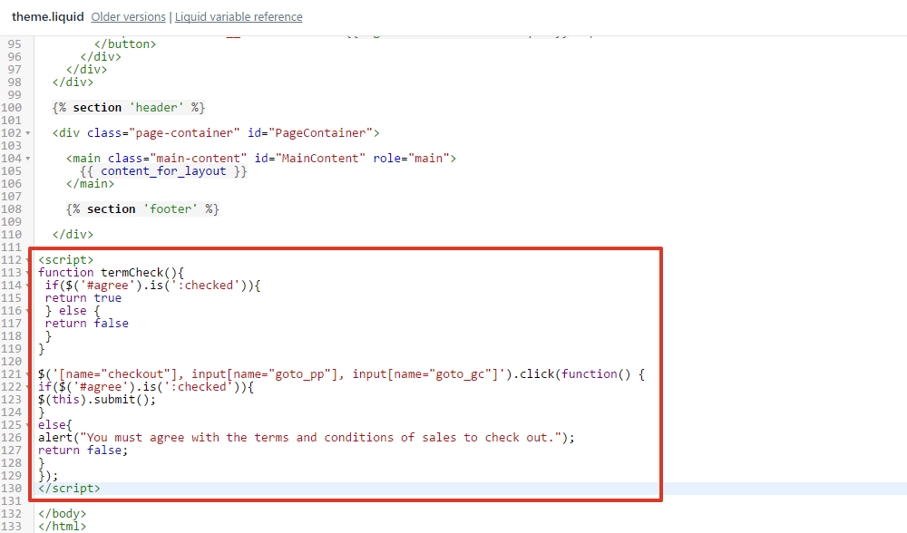 Add the code