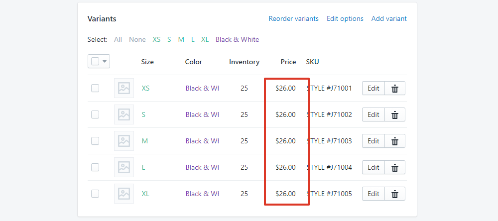 Regular priced products