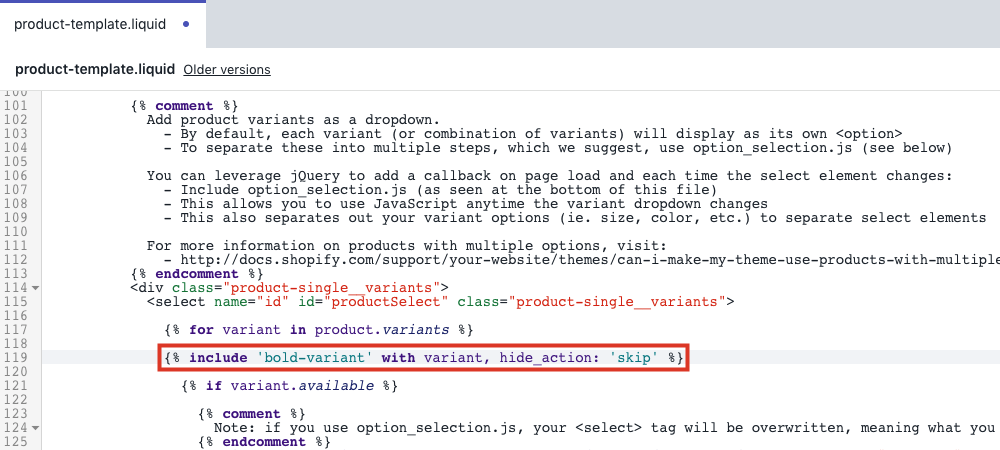 Paste the code