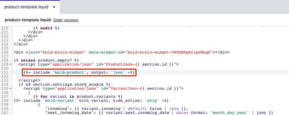 Change the code