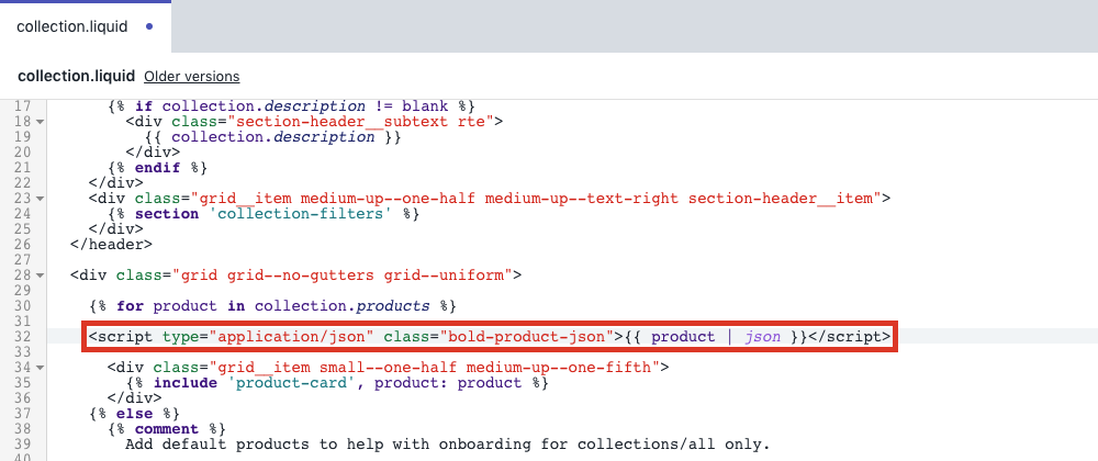 Paste the code