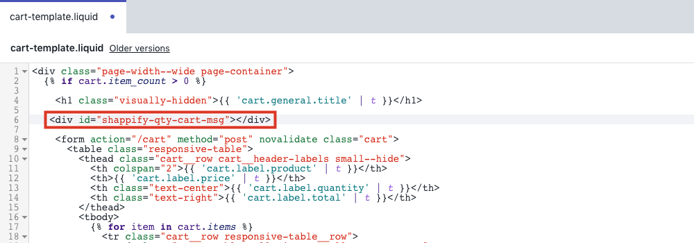 Paste the code