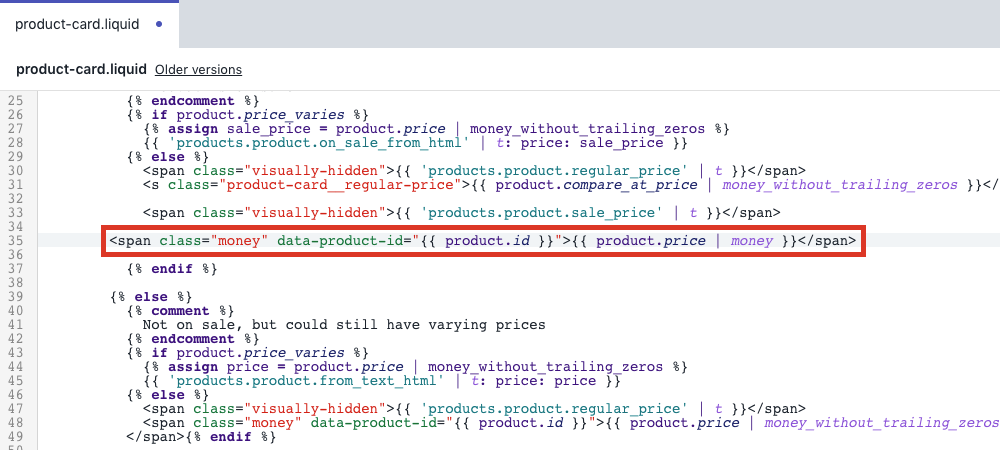 Paste the code