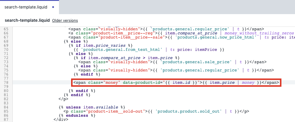 Paste the code