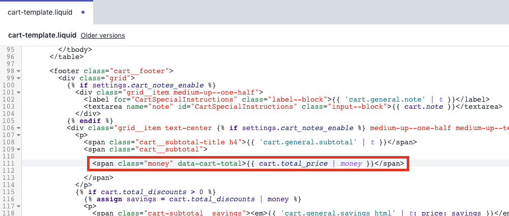 Paste the code