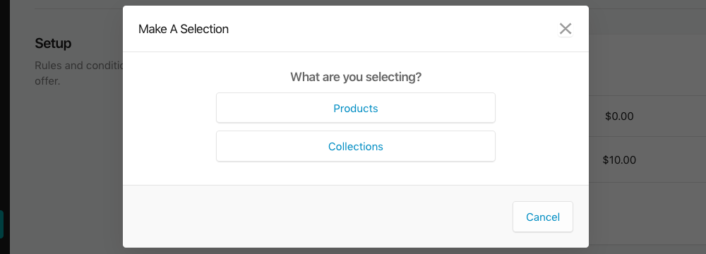 Product or Collections Example