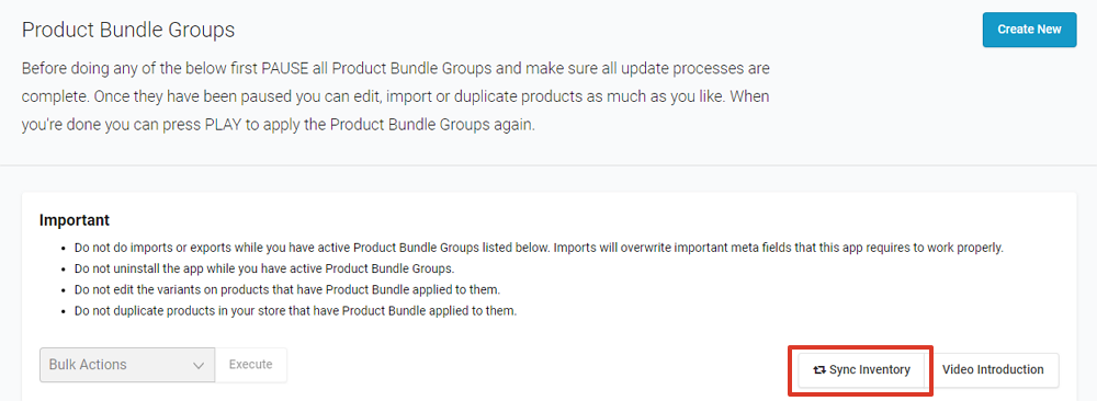 Sync Inventory Button