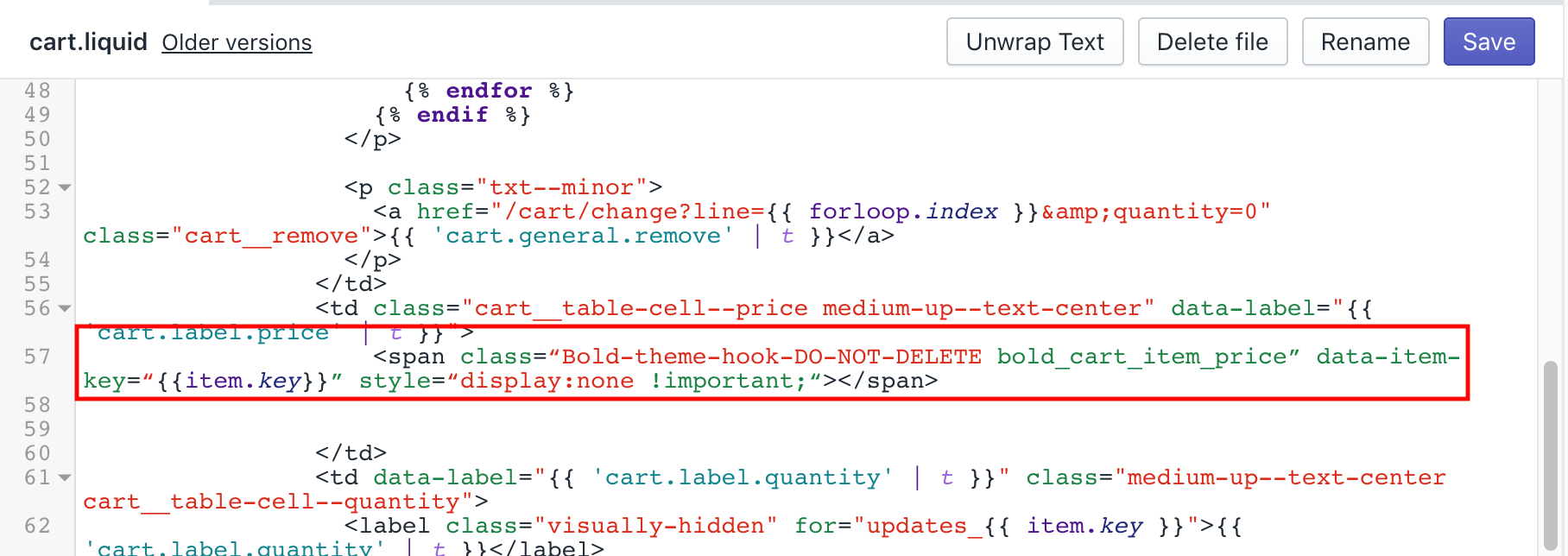 Paste the code