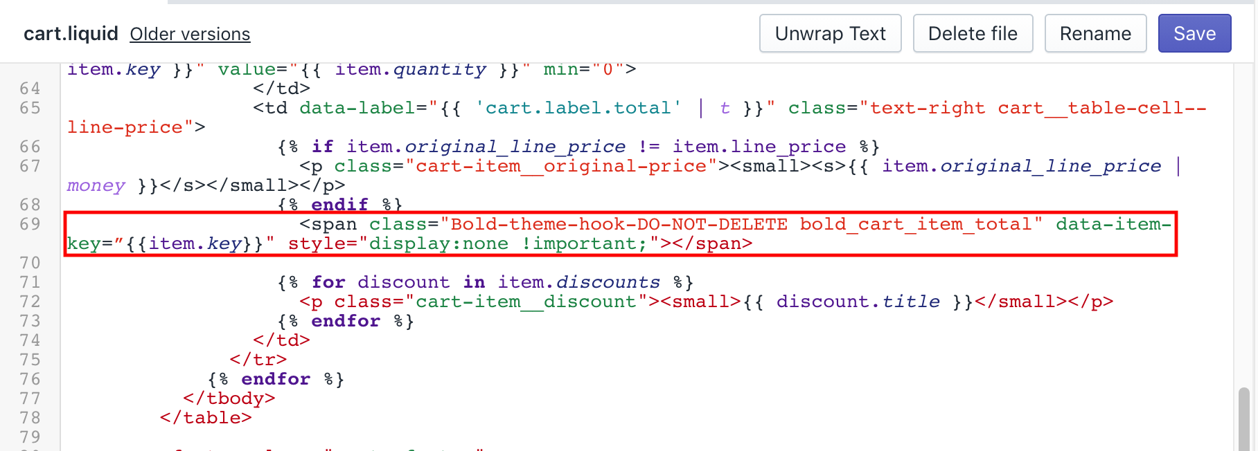 Paste the code