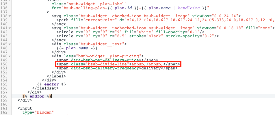 Divide Line code