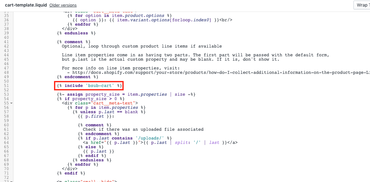 Paste the code