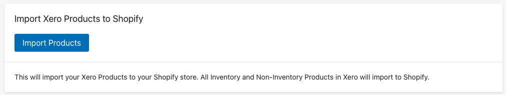 Import Xero Products