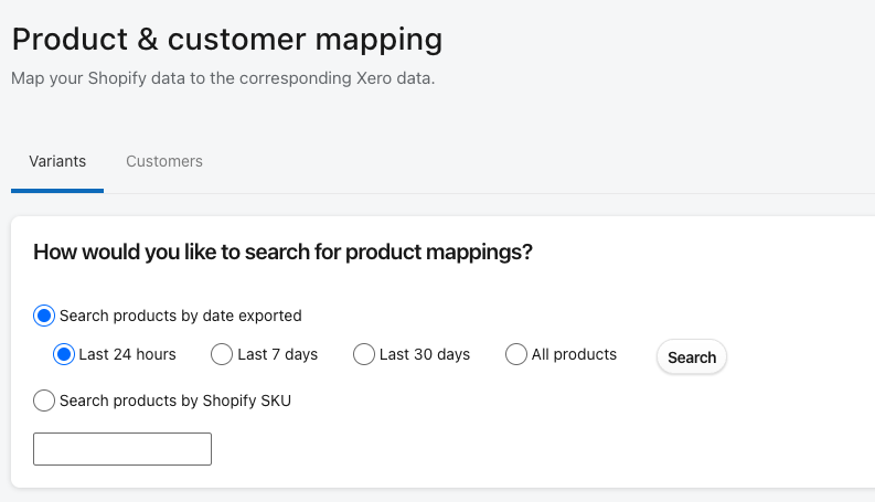 Product mapping